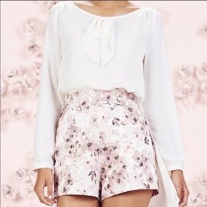 Lauren conrad pale pink floral shorts